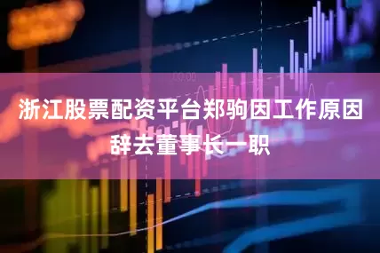 浙江股票配资平台郑驹因工作原因辞去董事长一职